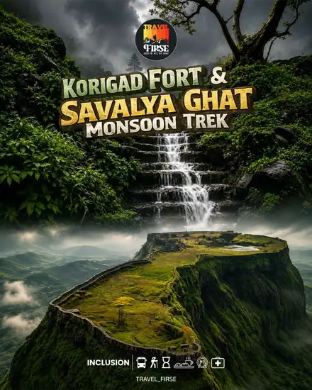 Korigad Fort & Savalya Ghat Monsoon Trek trek brochure poster