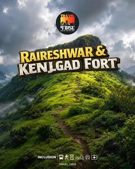 Raireshwar & Kenjalgad Fort trek brochure poster