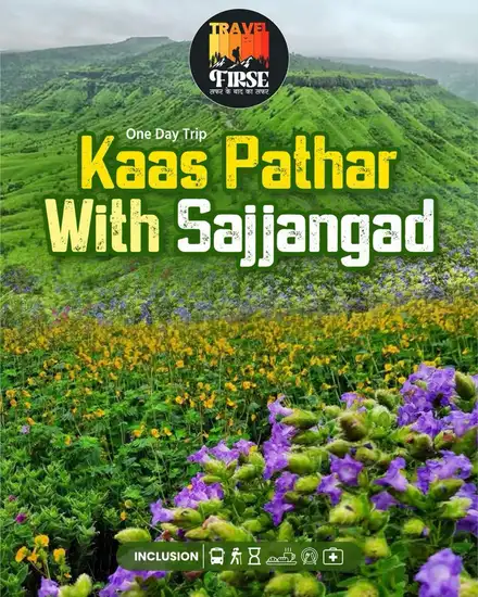 Kaas Pathar with Sajjangad trek brochure poster